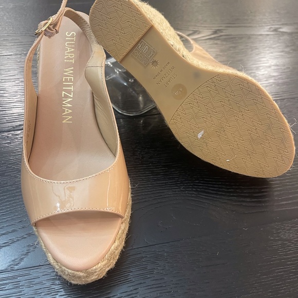 Stuart Weitzman Beige Wedge Espadrilles - Picture 3 of 3